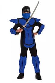 8 95 New Blue Ninja Mask Halloween Costume Childs Size S 4