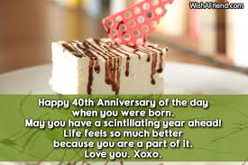 40th birthday wishes are always appreciated and for those not close you can send them online as well. 40th Birthday Wishes