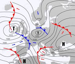 Imaginary Weather Chart Of Europe With Isobars