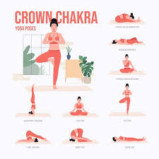 crown chakra yoga poses young woman