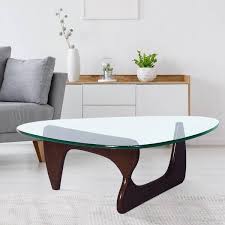 Triangle Glass Top Coffee Table