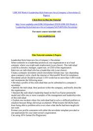 In apa style, published interviews are cited in a different format from interviews you conducted yourself. Leadership Interview Paper Emr Ac Uk