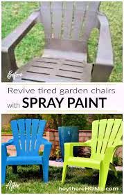 Spray Painted Plastic Outdoor Chairs