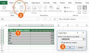 how to convert an excel table