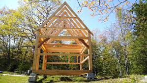 14 x 16 tiny timber frame cabin