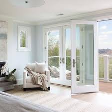 Bedroom Glass Balcony Doors Design Ideas