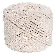 Ialwiyo Macrame Cord No Industrial Treatment Not Dyed Natural Color Handmade Soft 4 Strand Cotton Cord Rope For Macrame Wall Hanging Plant Hanger Diy