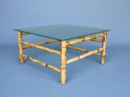 Vintage Coffee Table In Bamboo And