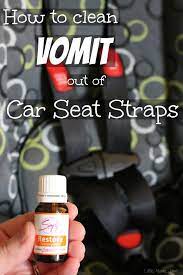 clean vomit out of car seat straps