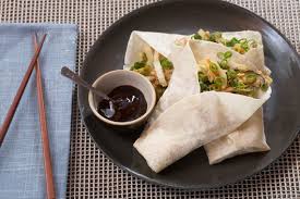 moo shu vegetables with pancakes