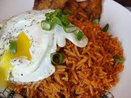 Last night we boiled eggs for salad and. Jollof Rice With Basmati Rice