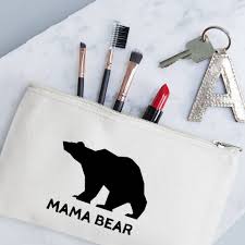mama bear makeup bag by clouds and