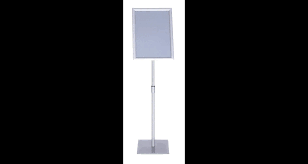 freestanding display stand a4 silver
