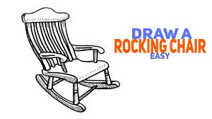 how to draw a rocking chair easy you