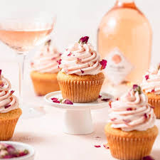 rosé cupcakes with rose petals recipe
