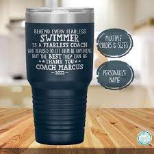 personalized swimming coach tumbler
