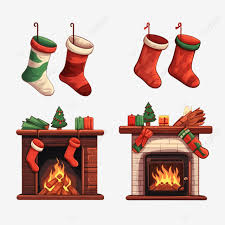 Decorated Fireplace With