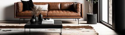 brown leather furniture