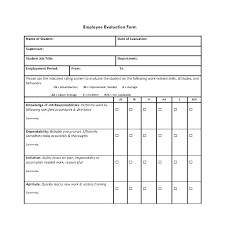 Work Performance Evaluation Template Staff Review Employee Appraisal