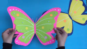 Easy Paper Butterfly How To Make Colored Paper Butterfly Easily