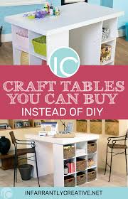 This diy laundry folding table was the perfect project for my farmhouse laundry room. Craft Tables You Can Buy Instead Of Diy Infarrantly Creative