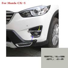 For Mazda Cx 5 Cx5 2015 2016 Car Body Front Fog Light Lamp Detector Frame Stick Styling Abs Chrome Cover Trim Parts