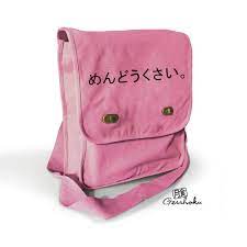 Mendoukusai Anime Bag 'annoying' Kanji Messenger Bag - Etsy