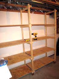 build inexpensive basement storage shelves