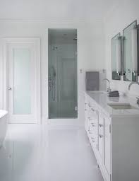 Water Closet With Frosted Glass Door