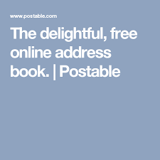 Postable Is A Delightful Free Online Address Book Invitation
