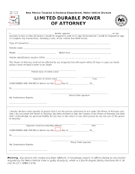 of attorney form mvd 11020