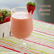 strawberry sunrise smoothie real mom