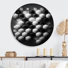 Designart Abstract Geomtric Black And