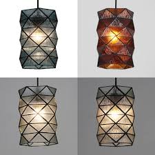 foyer cylinder shade hanging lamp glass
