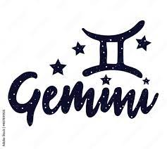 gemini zodiac lettering sign