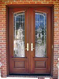 custom estate leaded glass doors solid