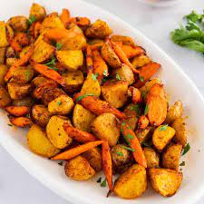 air fryer potatoes and carrots salt