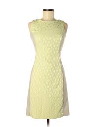 Details About Belle Badgley Mischka Women Yellow Casual Dress 4