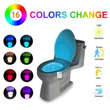 Lighting Toilet Light Led Night Light Human Motion Sensor Backlight For Toilet Bowl Bathroom 8 16color Veilleuse For Kids Child Home
