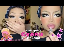 trying gyaru makeup 3am in my messy
