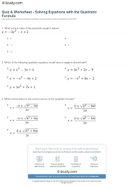 2013 answers , graphing vs substitution work by gina. Solving Quadratic Equations Using All Methods Worksheet Answers Solving Using The Quadratic Formula Worksheet Answers