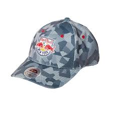 New York Red Bulls Mitchell Ness Carbon Camo Flexfit Slouch Fitted Hat