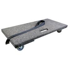 4 wheel carpeted platform dolly 22 x