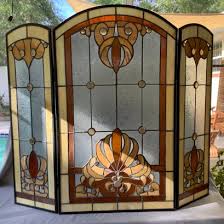 Stained Glass Fireplace Screen 1263