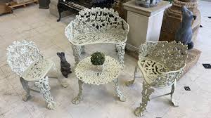 antique iron garden furniture set new