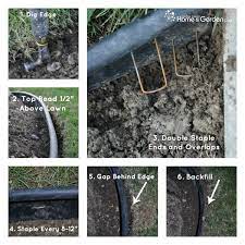 how to install plastic landscape edging