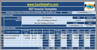 gst invoice templates in excel