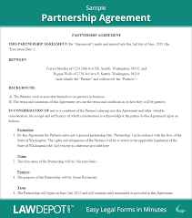 Partnership Agreement Sample General Partnership Contract
