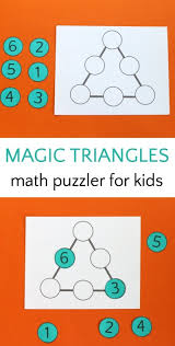 Magic Triangle Math Puzzle For Kids