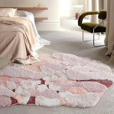 irregular plush rug polyester